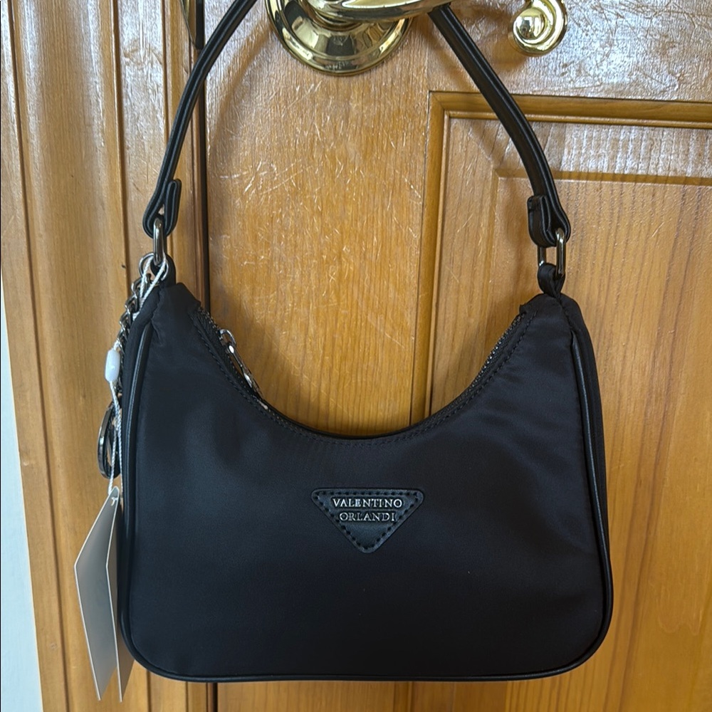 Valentino Orlandi Black Shoulder Bag Sleek Design